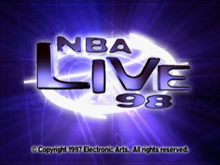 NBA Live 98 title screen for Playstation